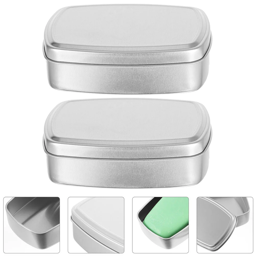 

Soap Holder Travel Box Metal Bar Tin Container Aluminum Case Boxes Storagetinsempty Lid Dishbathroom Containers Lids Rectangular