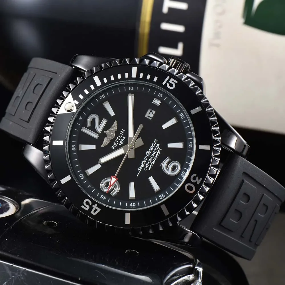 

Breitling-reloj deportivo de negocios para hombre, cronógrafo con fecha automática, a la moda, disponible en varios estilos,3A+