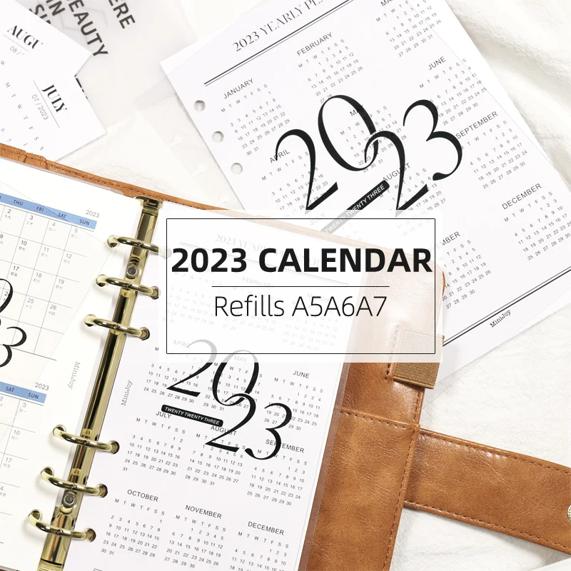 MyPretties 2 листа 2023 Заполняемые листы для передней страницы календаря A5 A6 A7