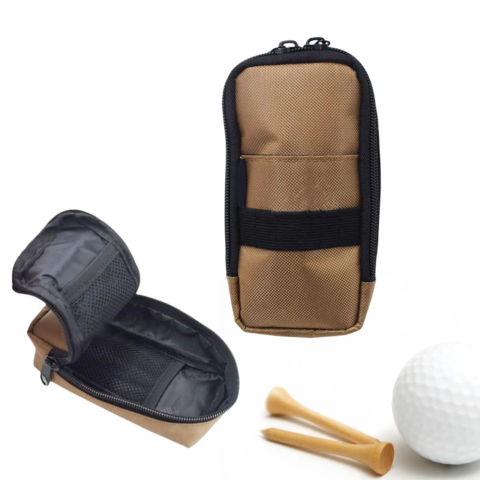 

Canvas Golf Ball Pouch Waist Pack Supplies Storage Belt Waist Bag Container Case Zipper Practice Storage Pouch Unisex Tee Holder