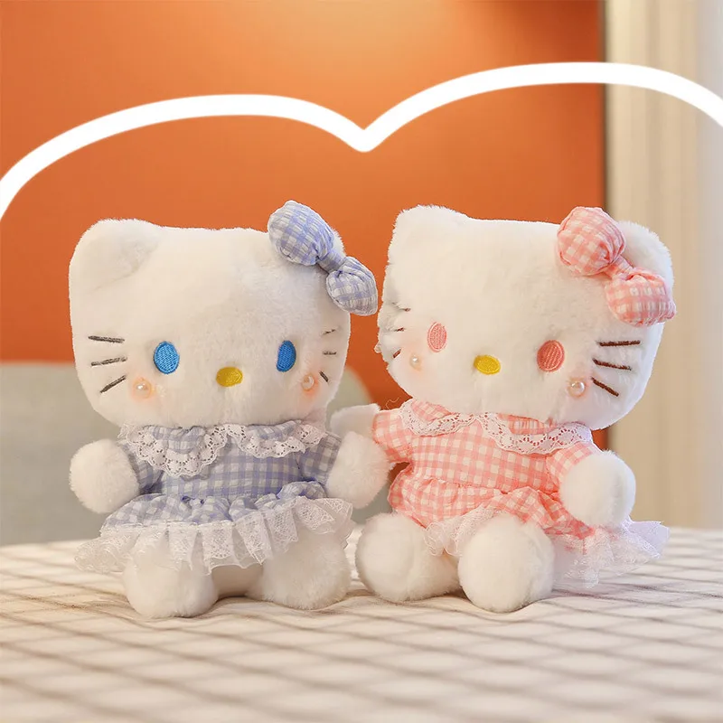 

Sanrio Series Cute Kitty Cat Plush Doll Cartoon Cartoon Plush Toy Kawaii Decoration Valentine's Day Gift Birthday Gift