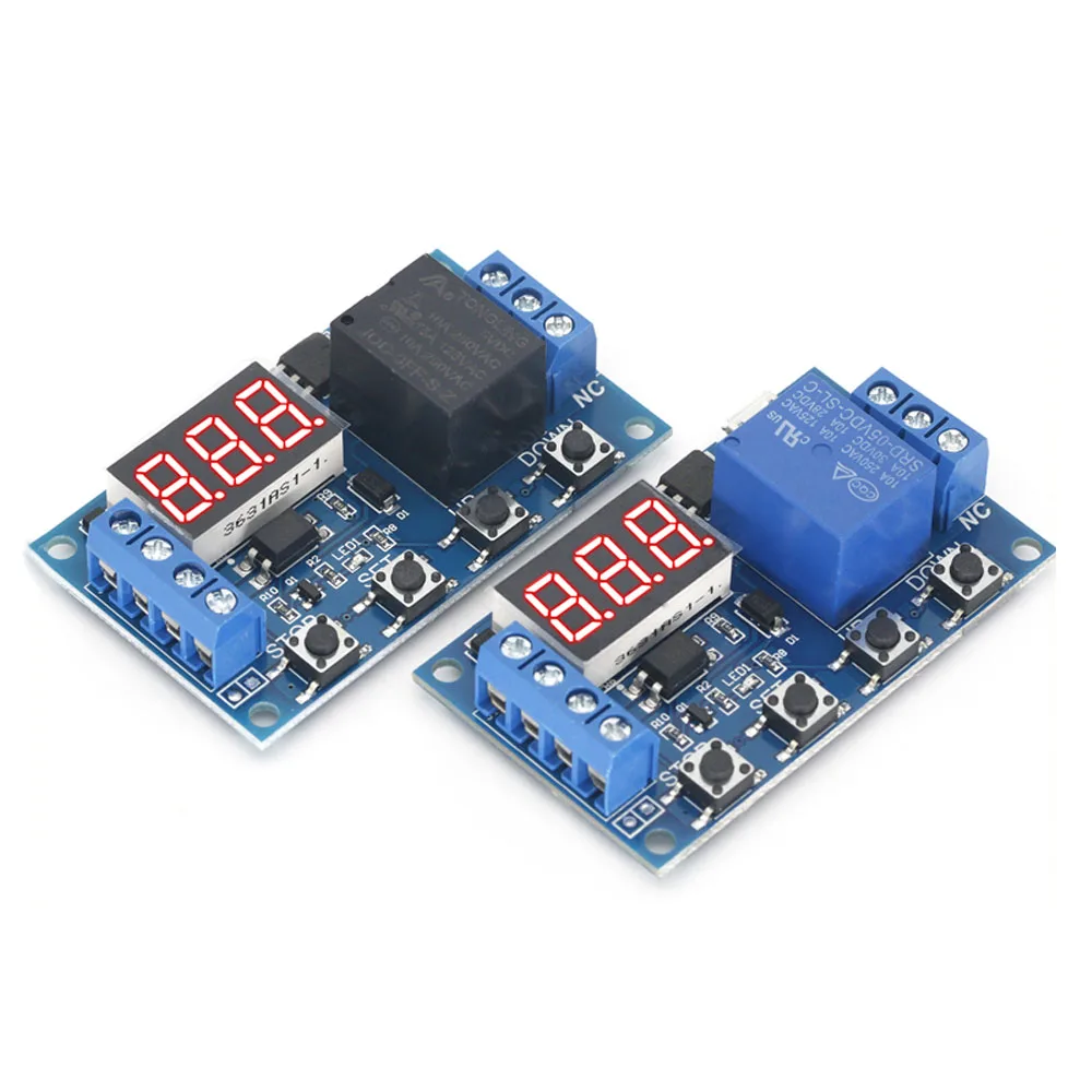 

6-30V Relay Module Switch Trigger Time Delay Relay Circuit Timer Cycle Adjustable Trigger OFF/ON Switch Support Micro USB 5V