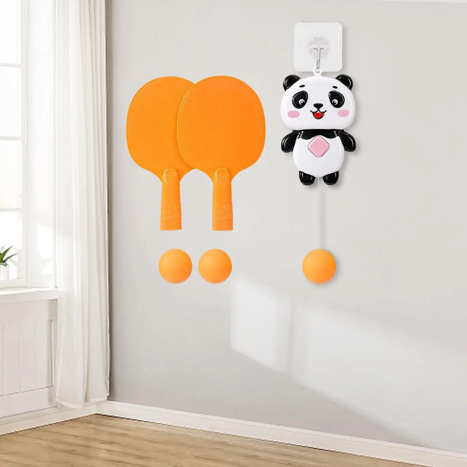 

Pingpong Trainer Height Adjustable Paddles and Balls Tennis Practice Equipment