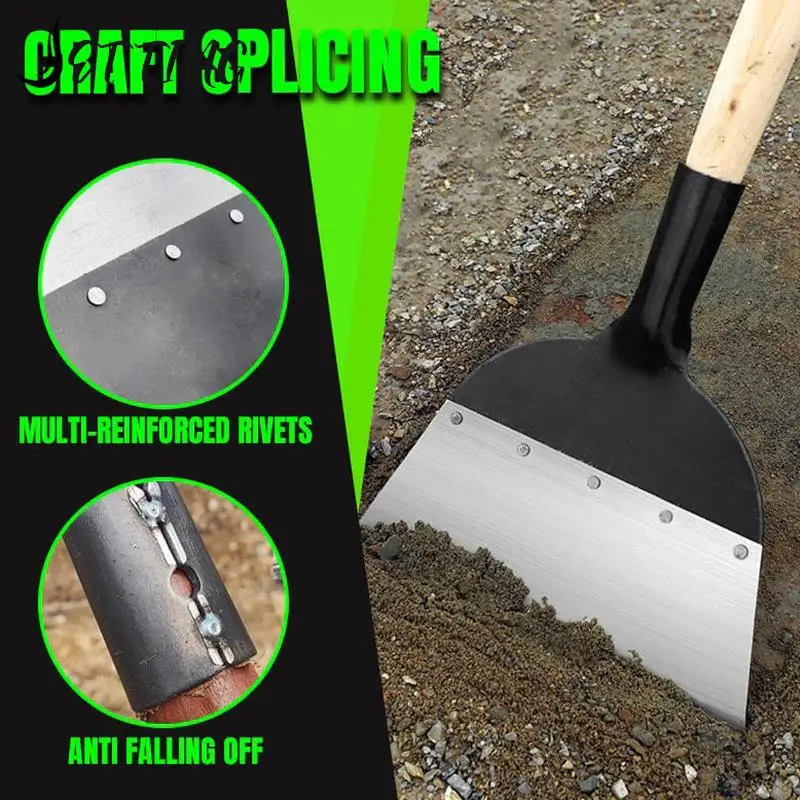 

1PC Multi-Functional Outdoor Garden Cleaning Shovel Steel Flat Shovel Ice Shovel Weeding Planting Farm Weeding Tool
