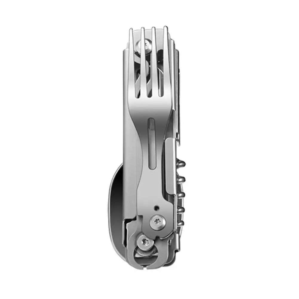 

Useful Unbreakable Folding Cutlery Portable Solid Stainless Steel Disassembly Folding Fork Spoon Cutter Food Grade