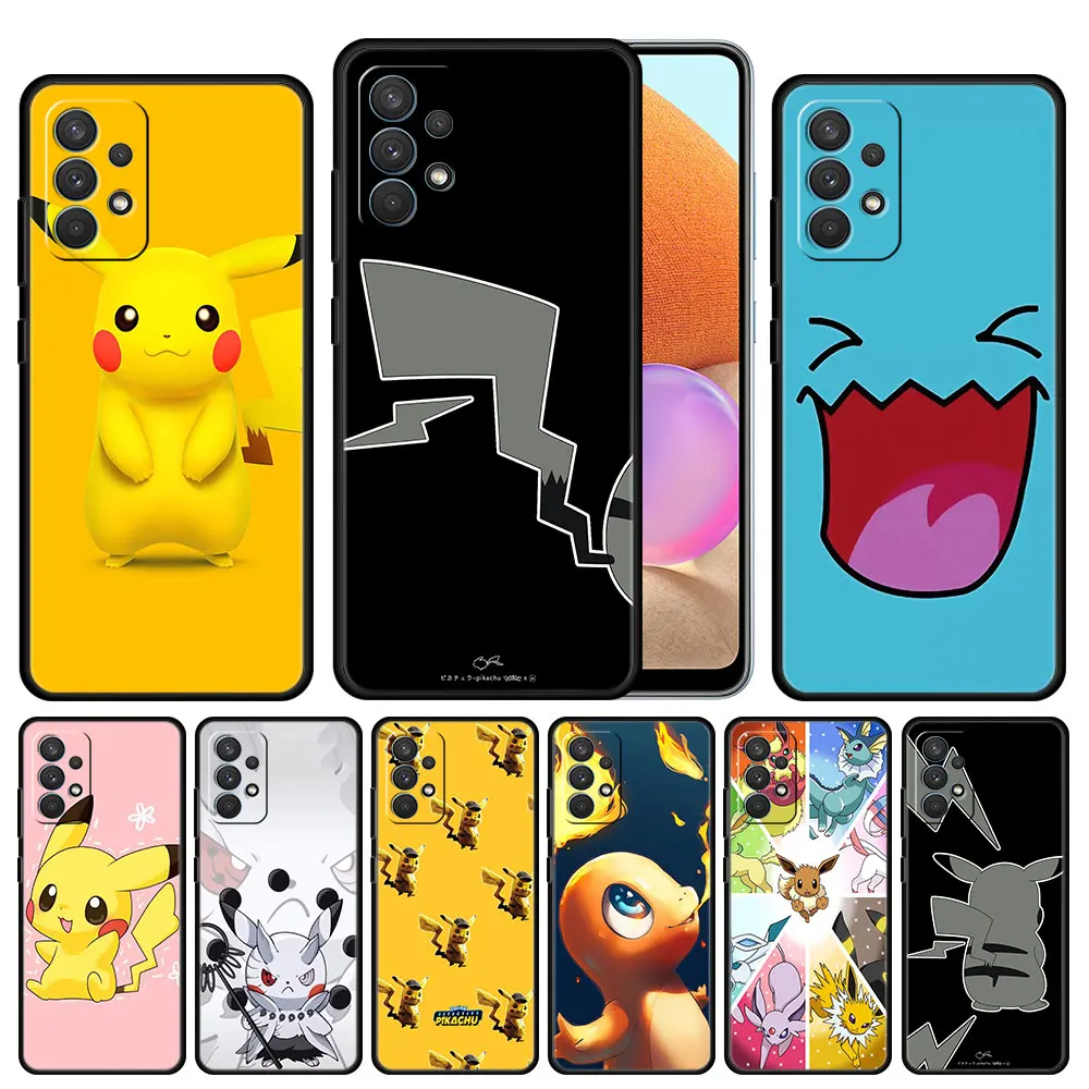 

Cover Case for Samsung Galaxy A12 A52 A51 A50 A71 A32 A21s A72 A31 4G 5G Funda Shockproof Protection Pokemon Ball Manga Anime