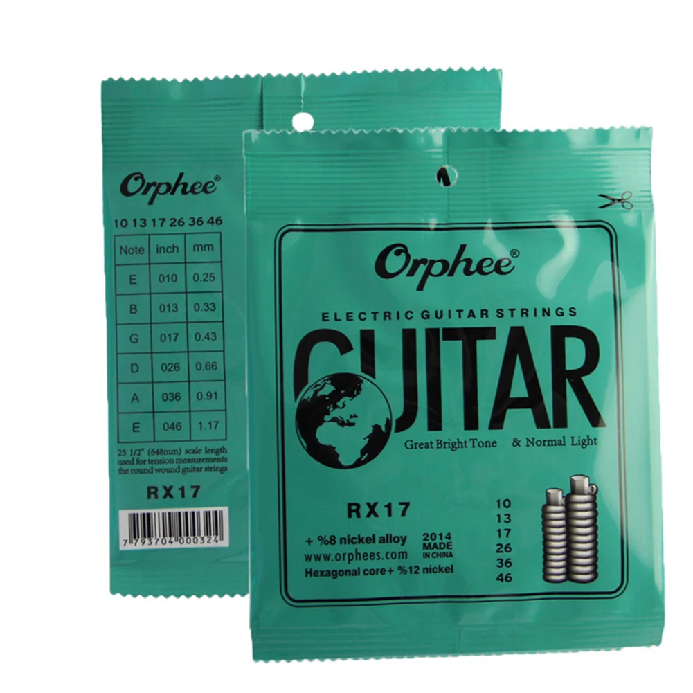 10 комплектов струн для электрогитары серии Orphee RX сверхлегкое натяжение 9-42 10-46 11-50