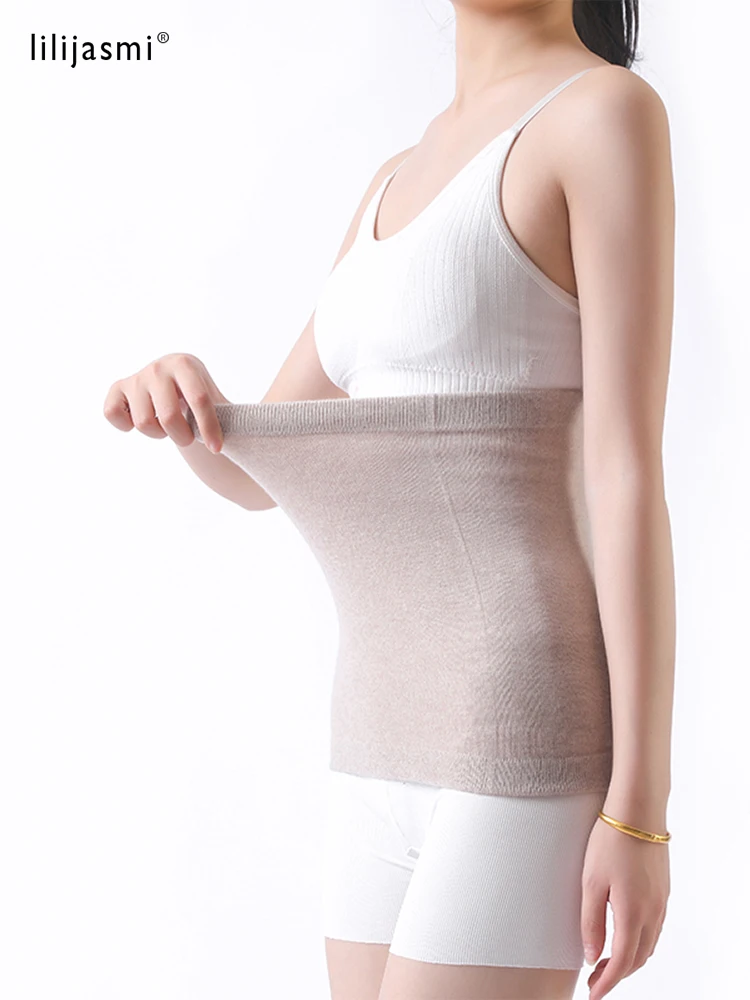

High Elastic 100% Pure Wool Solid Unisex Thermal Waist Support Abdomen Back Warmer Inner Wear Winter Warm Thickening Cummerbund