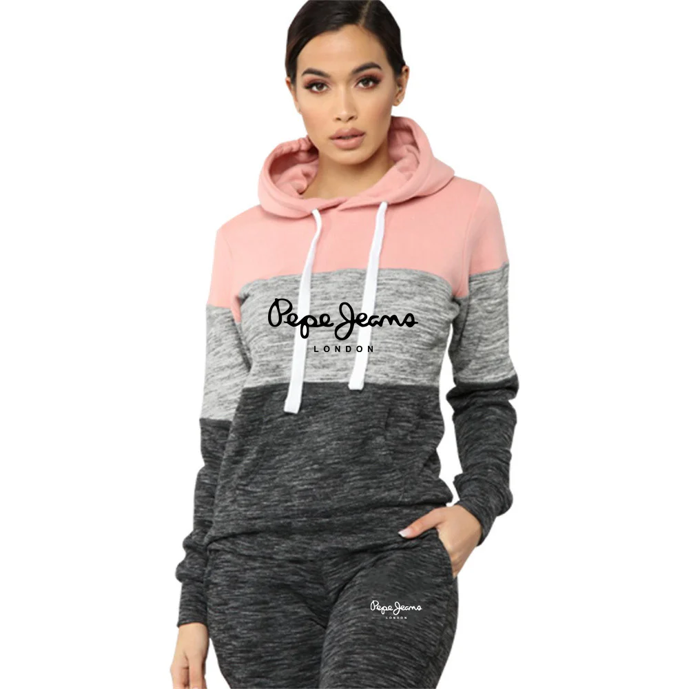 Autumn and Winter 2022 Women's Hoodie Casual Warm Brand Pullover+Jogging Pants Women's Sports Set