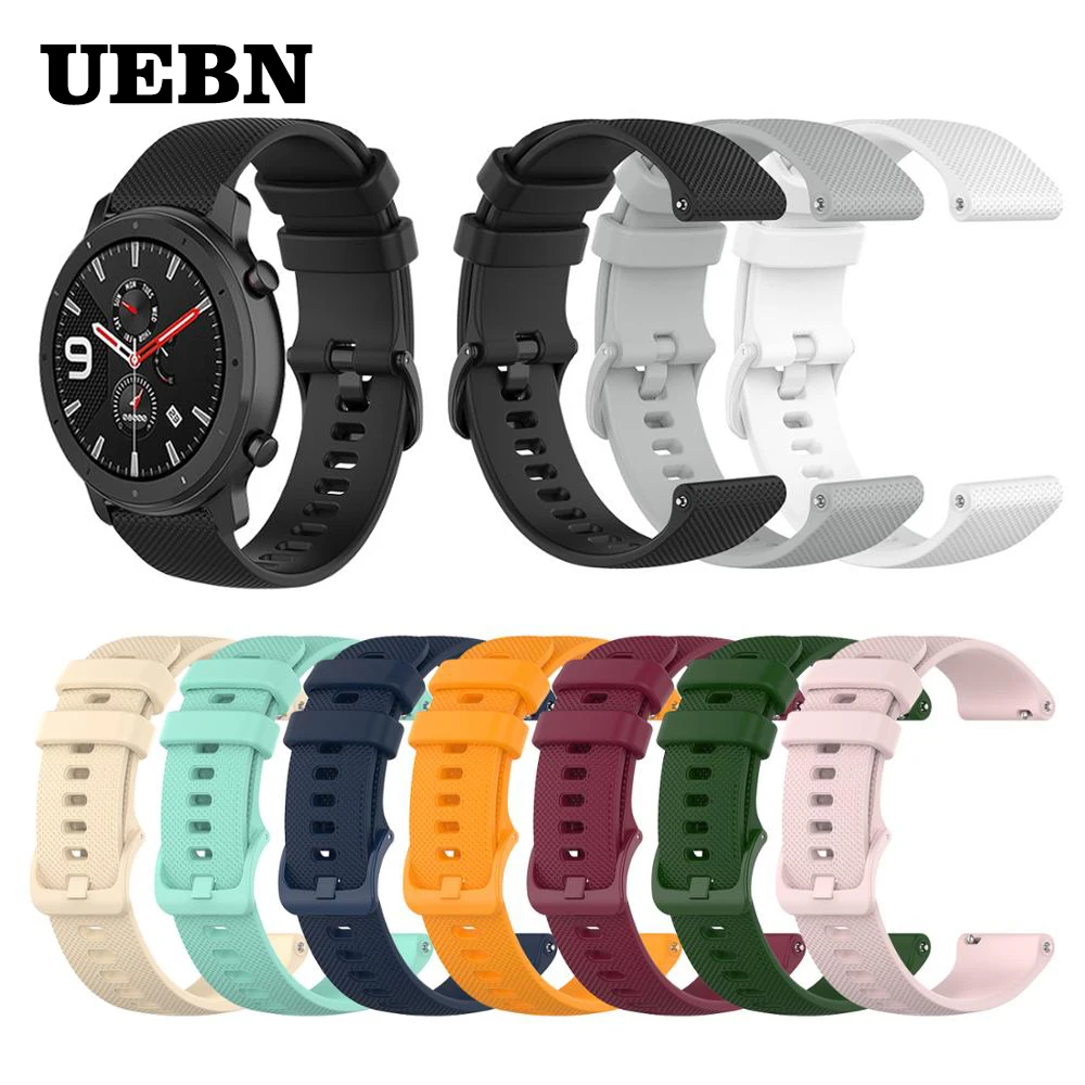 

Silicone Strap For Huami Amazfit GTR 42mm 47mm Bracelet Xiaomi AmAzfit Bip GTS Stratos 3 & Pace Watch Correa bands