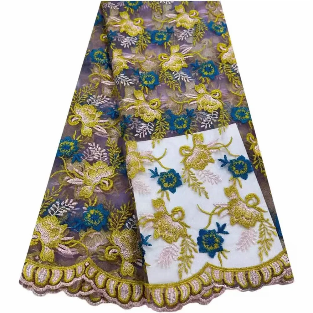 Новый дизайн африканская Тюлевая кружевная ткань 2024 высококачественные