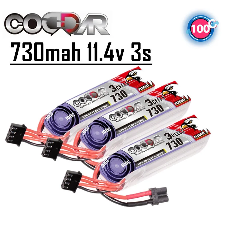 

3pcs CODDAR MAX 200C 3S 11.4V 730mAh HV LiPo Battery For FPV RC Drones Quadcopter Helicopter Boat Spare Parts 100C Battery