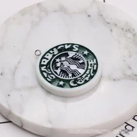 10pc 2630mm 3d coffee badge resin charms for earrings necklace keychain pendants jewelry making diy accessories