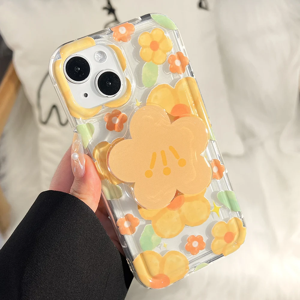 Чехлы для телефонов с цветочным кронштейном Xiaomi Redmi 10 9 13C 9C 9T Poco X3 X6 Pro чехол M4 M5 Mi 11