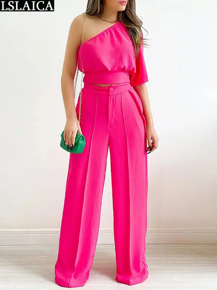 

Наряды для женщин, комплект из 2 предметов, женская одежда, распродажа, одинаковые комплекты, 2023 брючный костюм, 2 предмета, весна-лето, модная офисная одежда