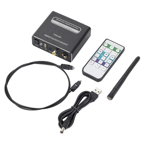 Цифро-аналоговый аудио преобразователь волоконно-коаксиальный цифровой аудио декодер усилитель 5,0 Bluetooth приемник