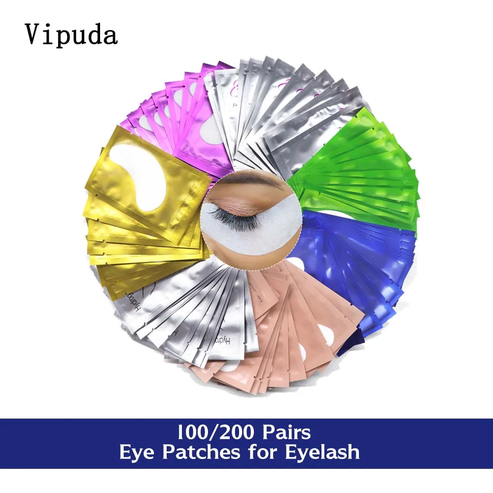 

Eye Pad Eyelash Extension 100 Pairs 7 Color Makeup Patches Tip Stickers Pads Wholesale for Eyelash Extension Patches Makeuptools