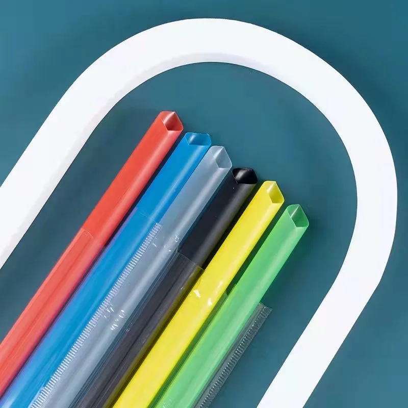 

19*1CM Multicolor Disposable Plastic Straw Individually Wrapped Bubble Boba Milk Tea Smoothie Thick Straws Bar Drink Accessories