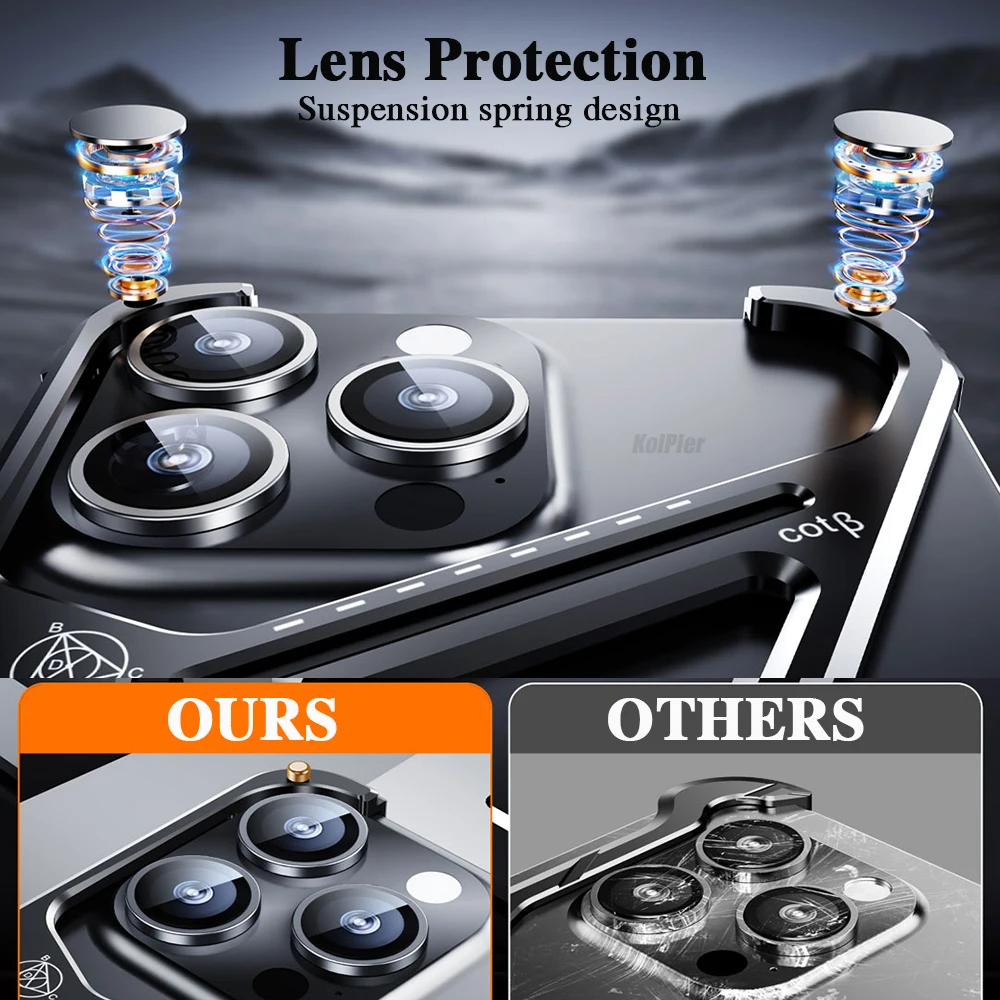 Чехол для телефона из алюминиевого сплава iPhone 16 Pro Max ударопрочный металлический