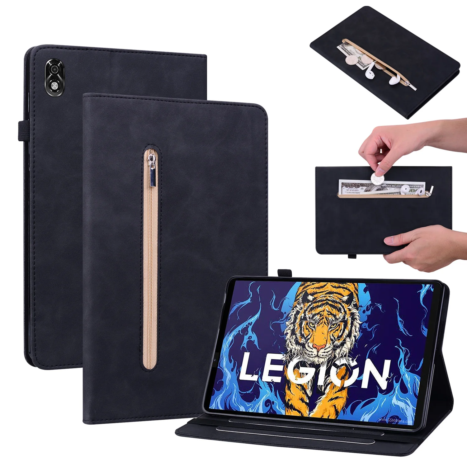 

For Lenovo Tab M10 Plus 3rd 10.6 Case Flip Stand Wallet Cards Tablet Cover For Lenovo P11 M8 M10 Plus X606F K10 Legion Y700 Case