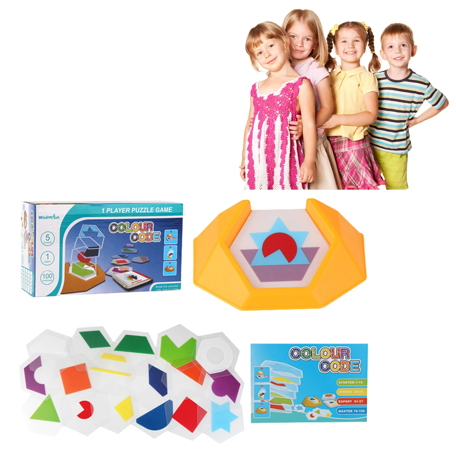 

Набор пазлов в форме Tangram, разноцветные обучающие игрушки для 3-летнего возраста, 100 год, головоломки от Tangram, обучающие игрушки с