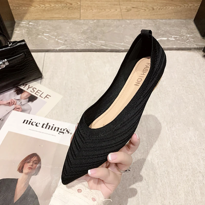 

Женские балетки с заостренным носком, на плоской подошве, весна-осень, 2022