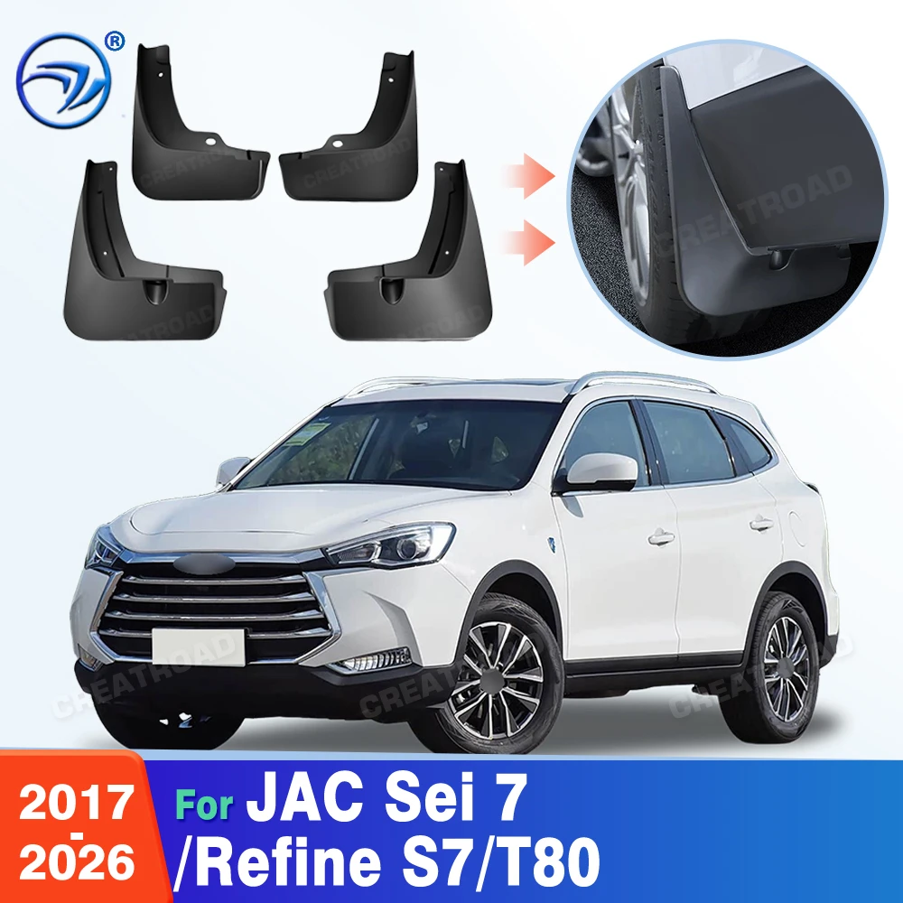 Фото Брызговики (защита от грязи) для JAC Sei 7/Refine S7/T80 2017-2021 2022 2023 2024 2025 2026, автомобильные аксессуары №2