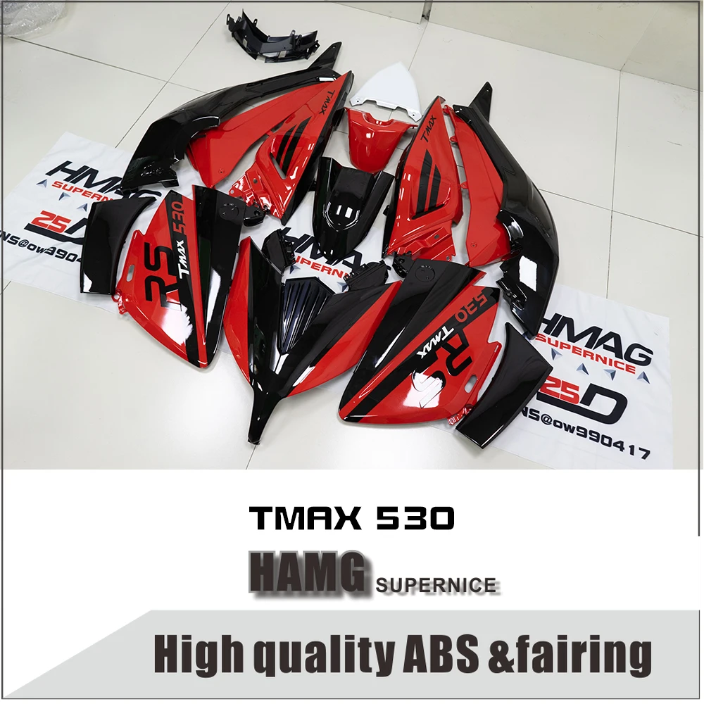 

For TMAX 530TMAX530 2012 2013 2014 2015 2016 2017 2018 2019 2020 New Black Red ABS Injection Style Motorcycle Fairing Shell