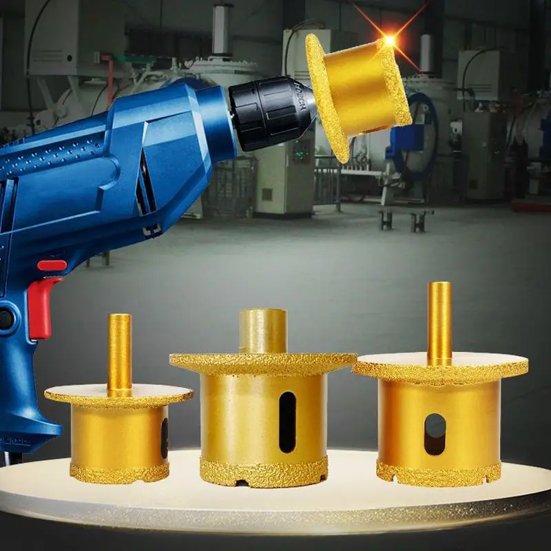 1Pc Diamond Brazed Core Dry Drill Hole Opener For Porcelain Tiles Marble Glass Granite Reaming Hole Saw Drilling Bits Power Tool