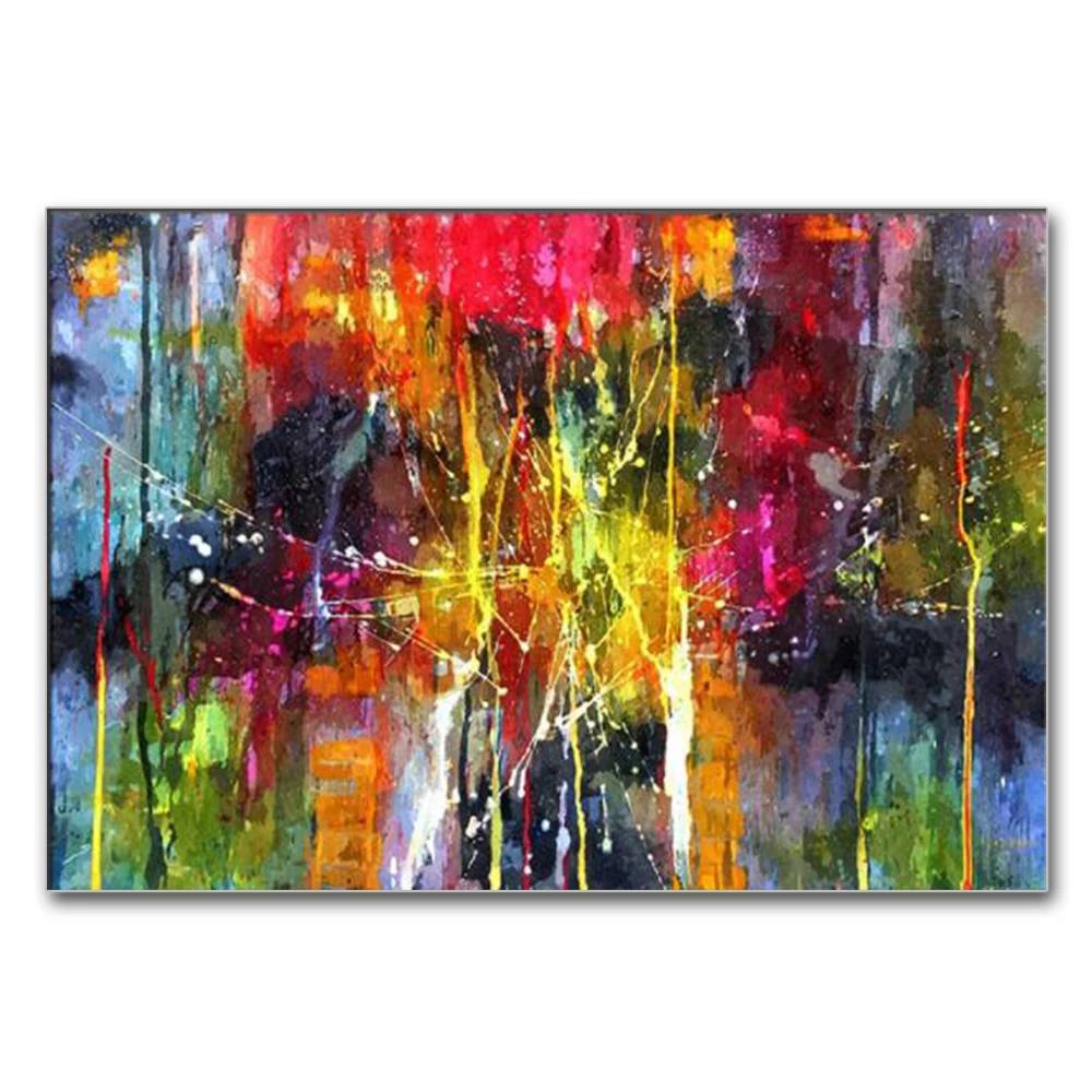 

Абстрактная живопись, цветная картина «сделай сам», алмазная живопись, декор для гостиной, 5d полноразмерная мозаика, вышивка, домашний декор