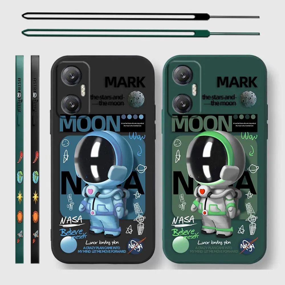 

Voyage Astronaut Fashion Case For Infinix Hot 20 12 12i 11 11s 10 10s 10t 9 Play Nfc Note 12 11 11s 10 8 8i Pro 5G Liquid Cover