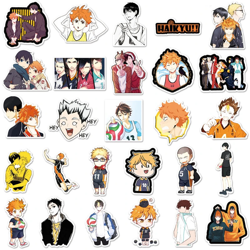 52/26 шт. Hinata Shouyou Kageyama Tobio Sawamura Daichi Tanaka Ryuunosuke мультфильм Граффити чемодан скейтборд