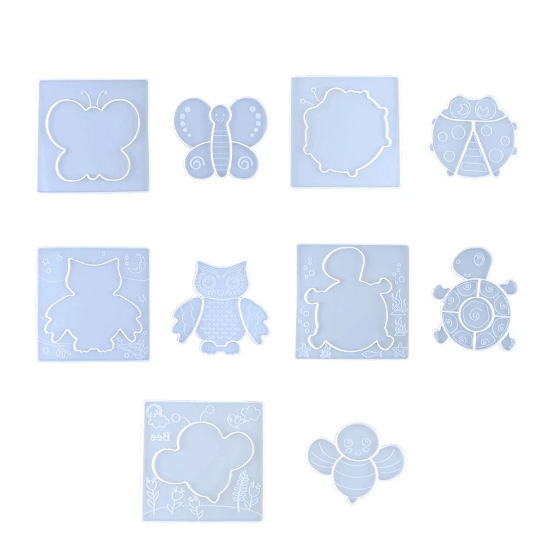 

Animals Jigsaw Silicone Mold Cartoon Epoxy Resin Mold DIY Puzzle for Toddler Kid