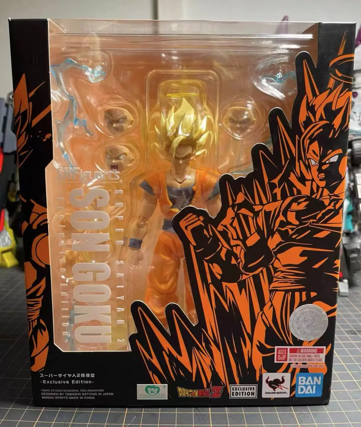 100% Оригинальные фигурки Bandai Shf Sh фигуртс Драконий жемчуг Sdcc Ssj2 Son Goku героев аниме