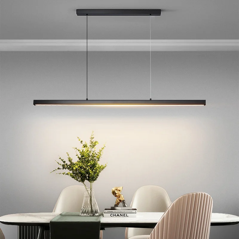 

Nordic LED restaurant chandelier modern minimalist dining table light pastoral cafe bar minimalist long living room lighting
