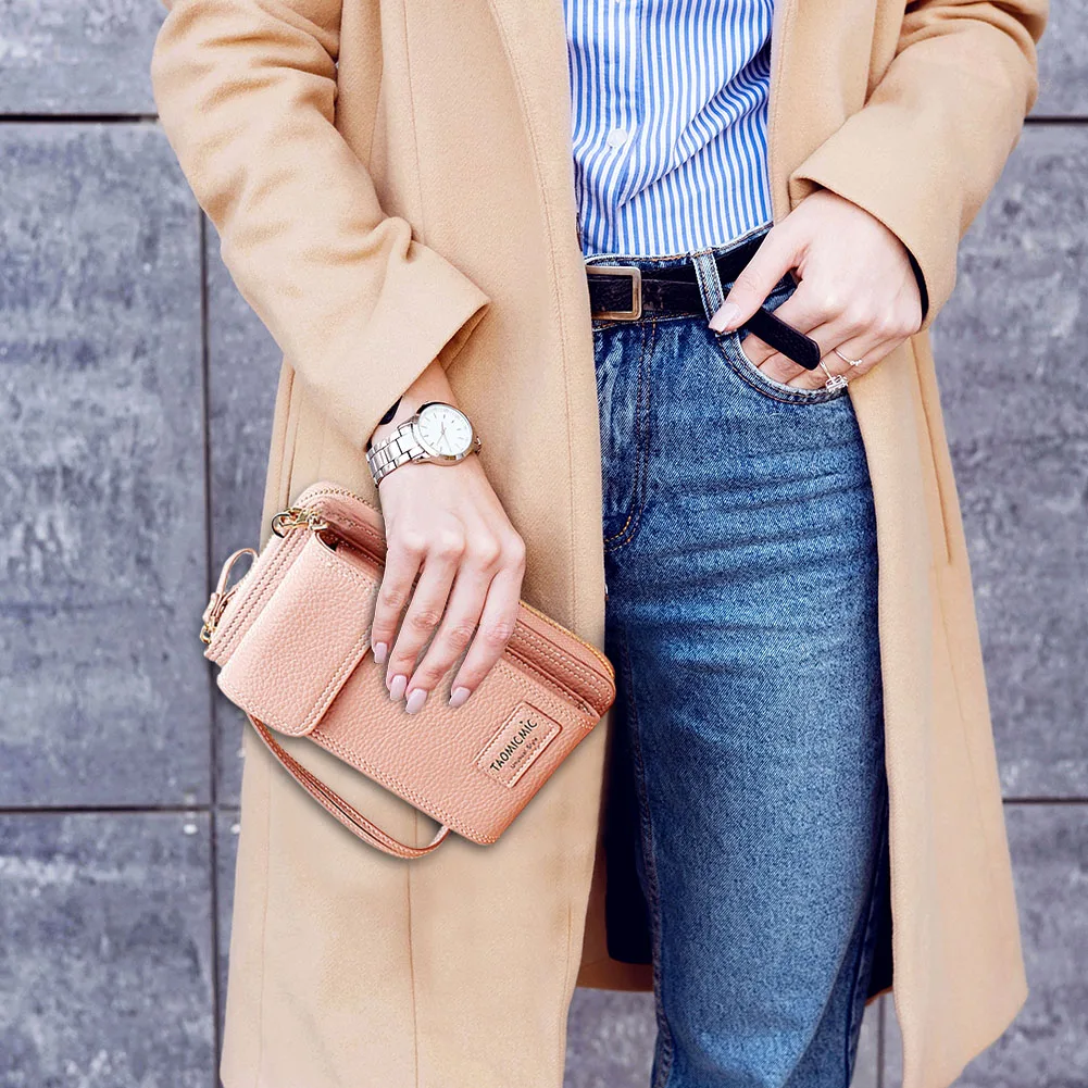 

Women Small Money Phone Purse Fashion PU Leather Crossbody Bags Pure Color Shoulder Ladies Messenger Handbags