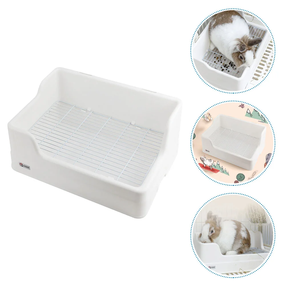 

Litter Box Rabbit Toilet Bunny Pet Cage Tray Potty Supplies Pan Bedpan Rabbits Corner Hamster Training Guinea Animal Trainer
