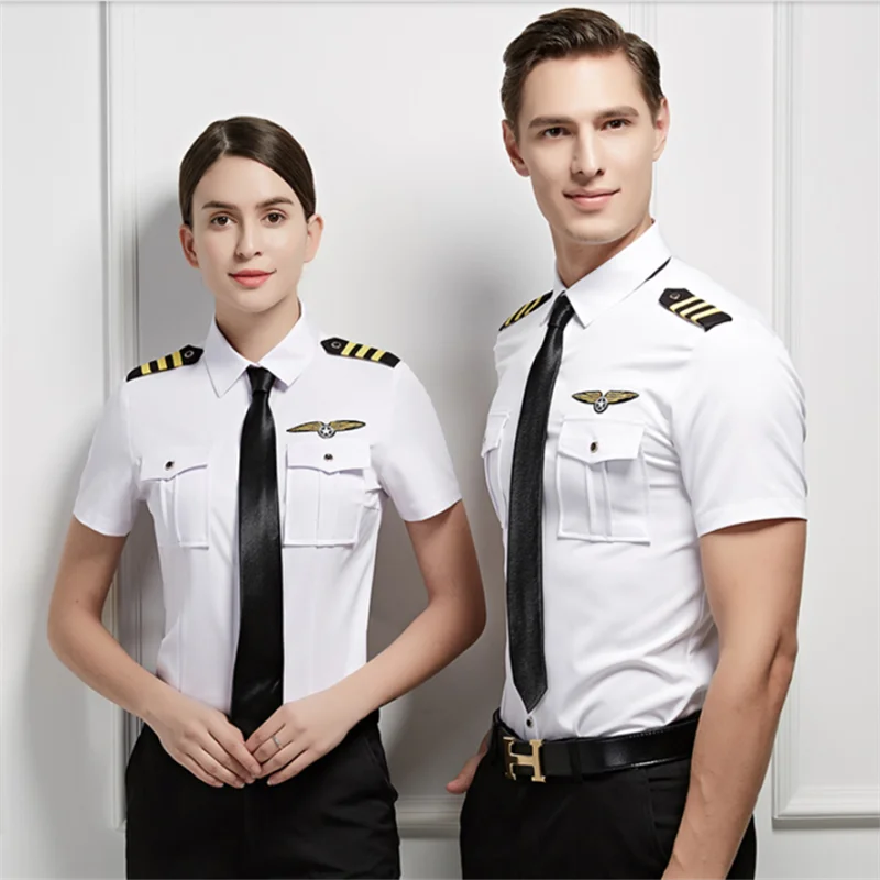 

Plane Captain Uniform air Pilot Force flight suit KTV halloween cosply dress up