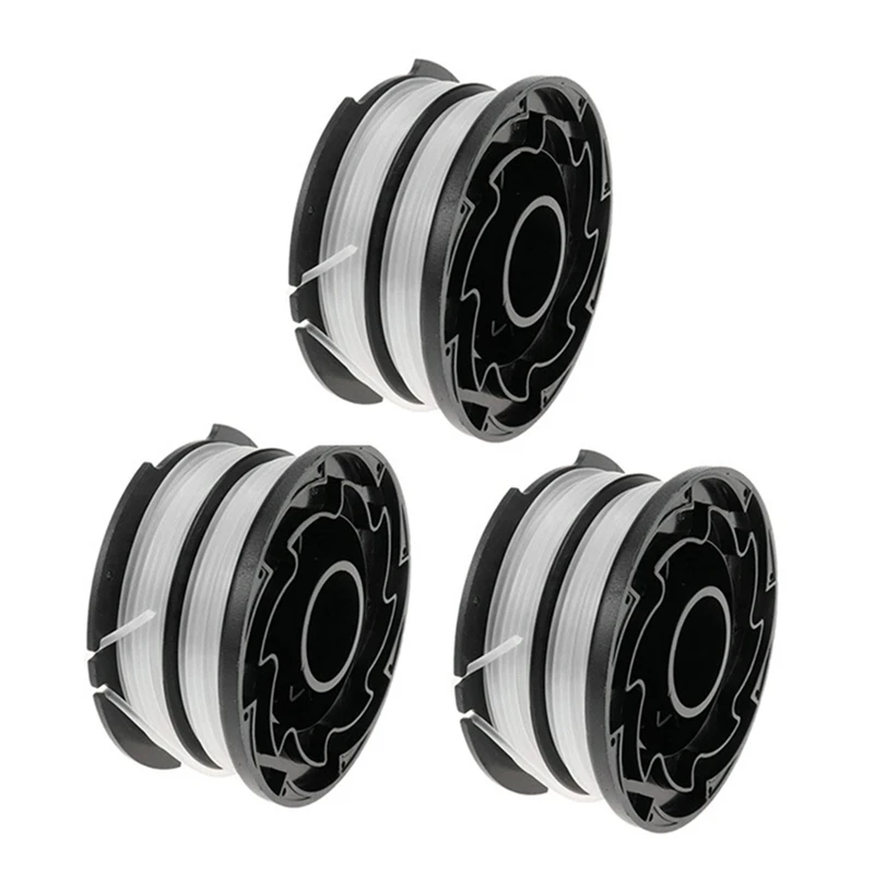 

TOP 3 Pack Replacement String Trimmer Spools For BLACK+DEACKER DF-065 DF-065BKP GH700 GH710 GH750 Weed Eater Refills Line