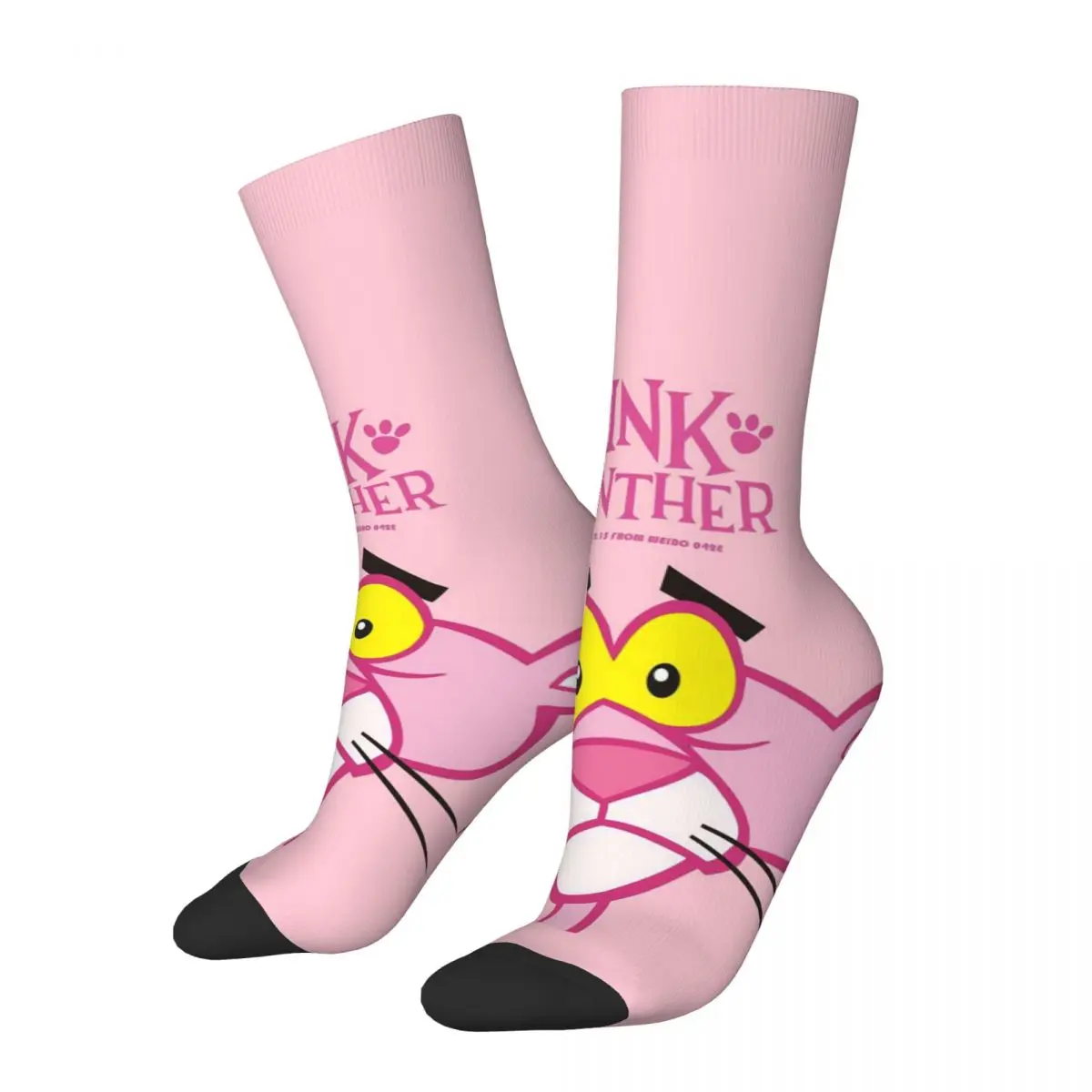 

Fashion Pink Cartoon Character Basketball Socks Polyester Long Socks for Women Men Breathable