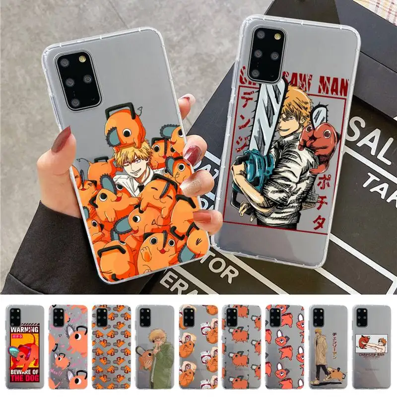

Cartoon Chainsaw Man Pochita Phone Case for Samsung A12 21 30 31 51 52 70 71 for Redmi8 9 10 for Honor10 70 50 Clear Case