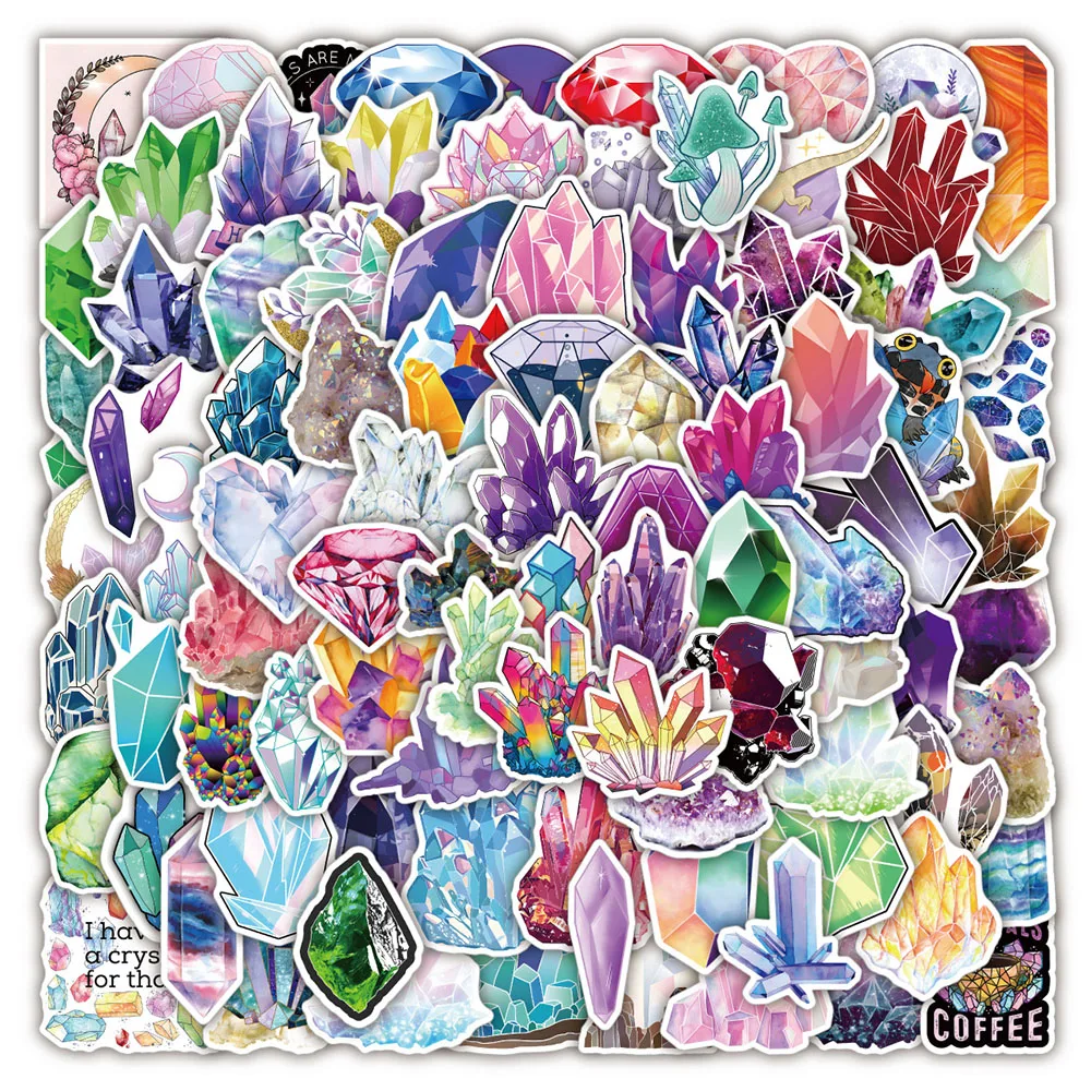 

10/30/50/100PCS Twinkle Gem Crystal Stickers Graffiti Decals Toy for Girls DIY Laptop Luggage Guitar Car Sticker Gifts Wholesale