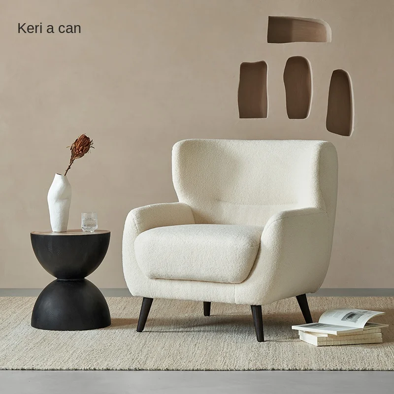 

Xl Leisure Chair Italian Minimalist Fabric Couch Modern Home Nordic Retro Armchair