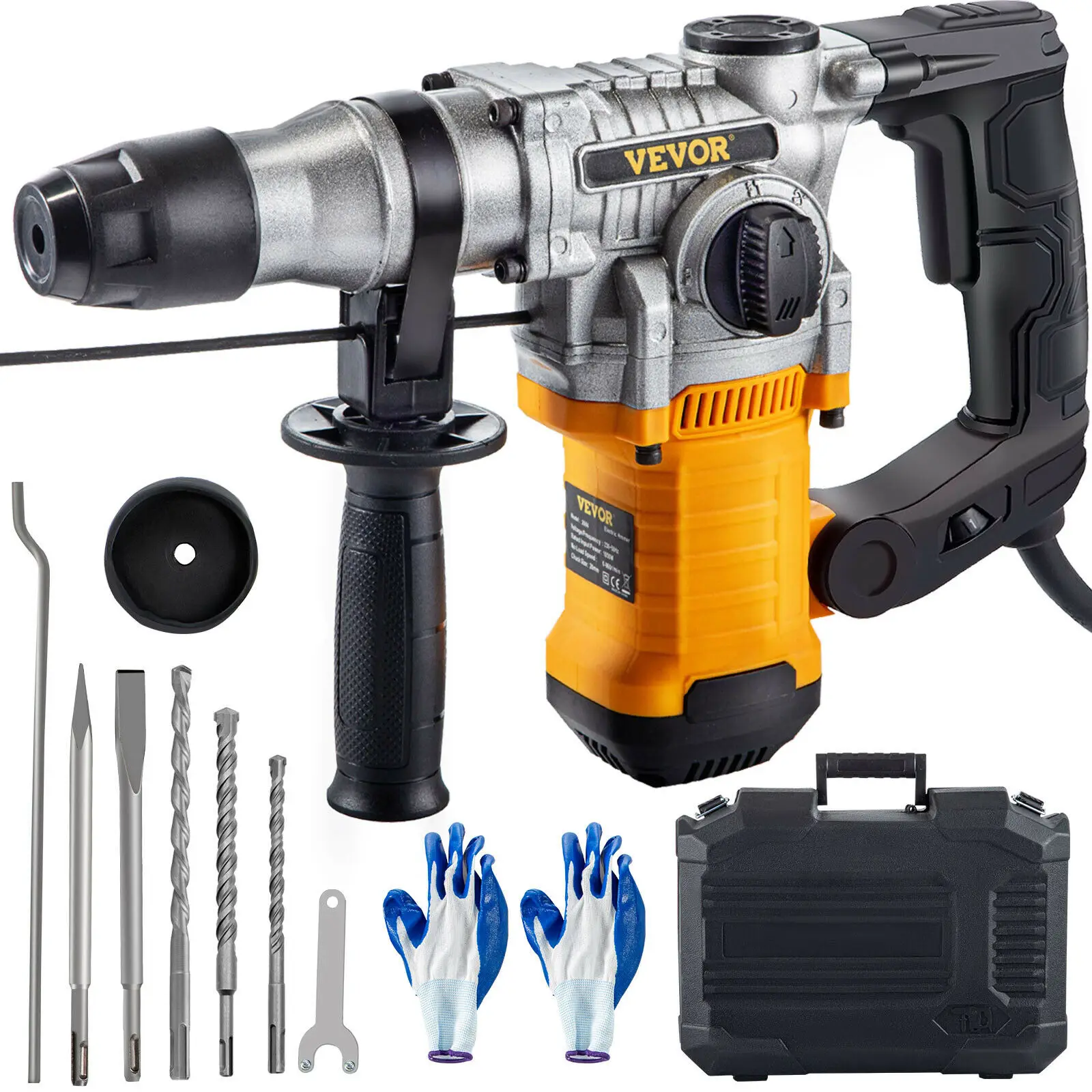 

1050W Electric Rotary Jack Hammer Drill Demolition Breaker SDS + Chisel