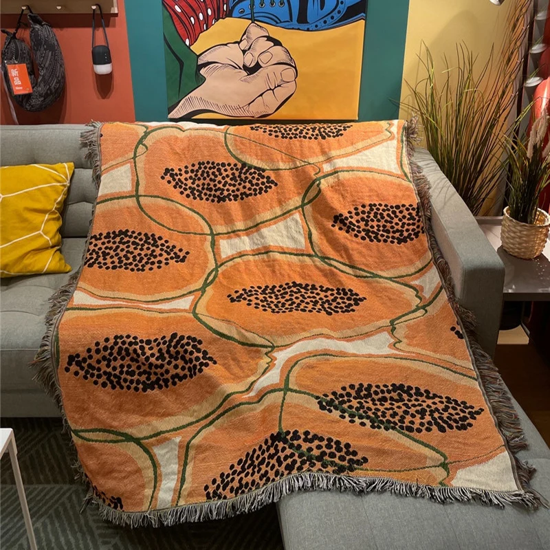 

British Throw Blanket Sofa Covers Sweet Papaya Cobertor Decorations For Home Dust Cover Air Conditioning Blankets For Bed