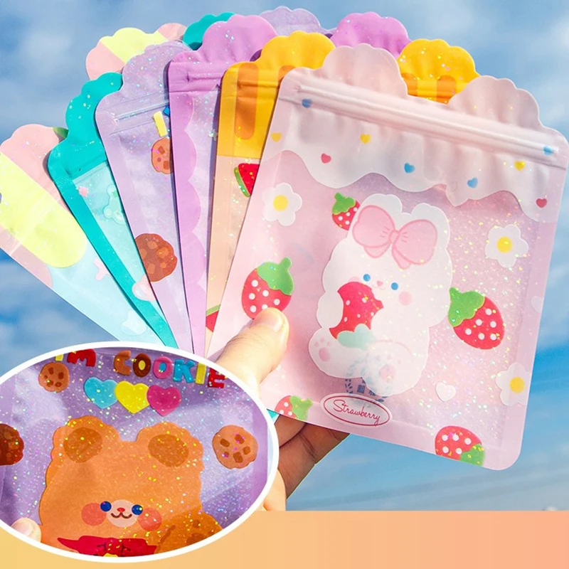 

5pcs Food Ziplock Bag Cute Rabbit Bear Candy Cookie Packaging Bags Wedding Birthday Party Decorations Gift Wrapping Supplies