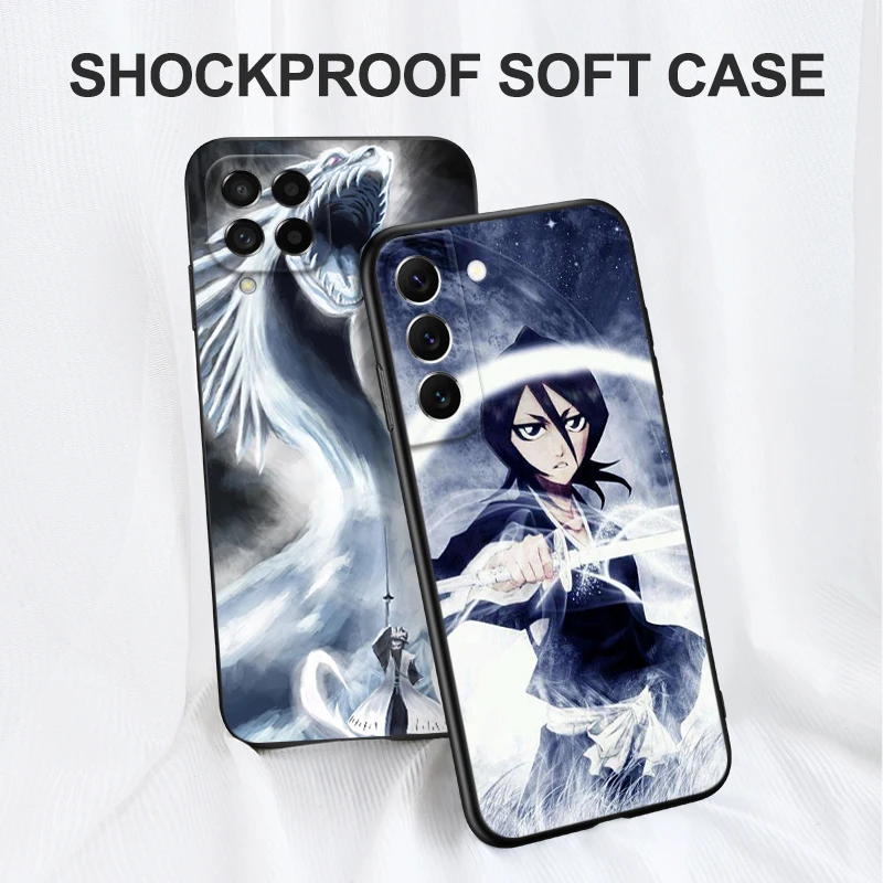 Черный чехол из ТПУ для Samsung galaxy S22 S20 S21 FE PLUS ultra + S10 E lite задняя крышка с японским