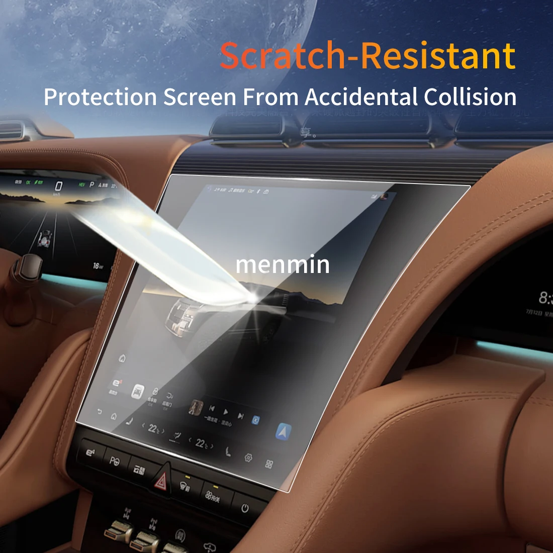 Автомобильные наклейки Carplay Защитная пленка для экрана Dash из закаленного стекла