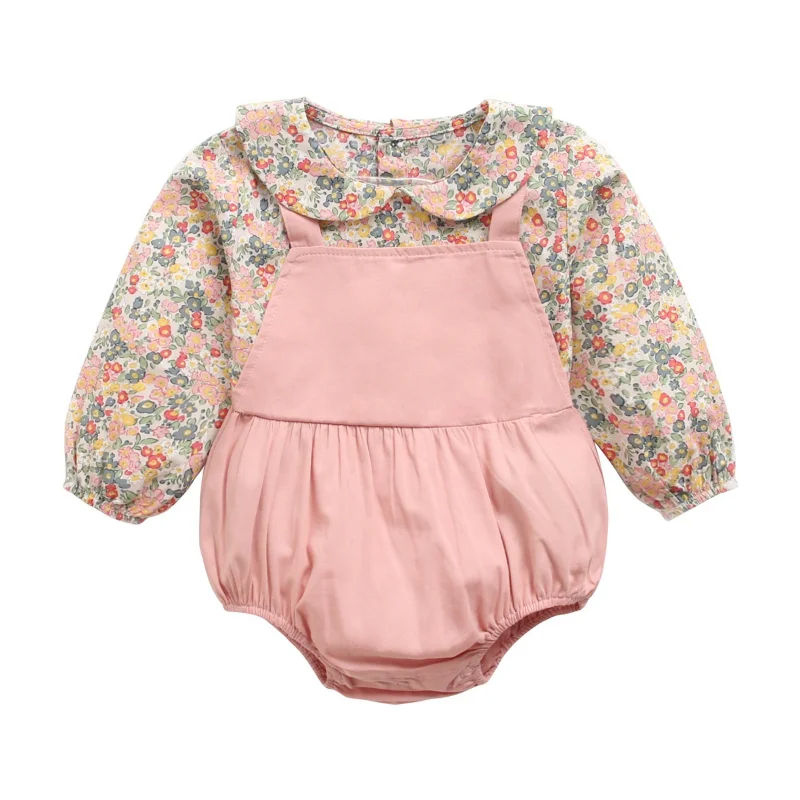 Baby Onesie  Bodysuit  Baby Girl Bodysuit Long Sleeves Spring & Autumn Fashion Cotton Floral Baby Romper New Born Baby Items