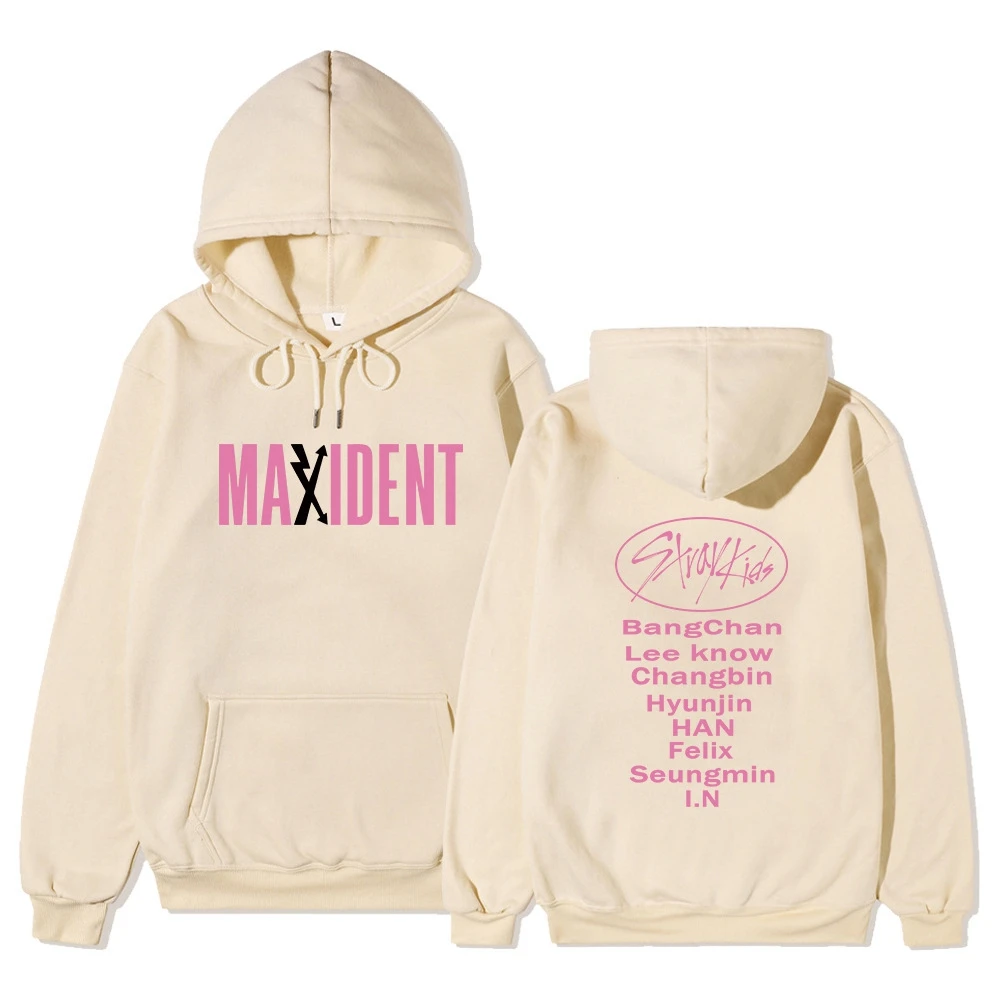 

Повседневная Женская толстовка с капюшоном KPOP Stray Kids MANIAC WORLD TOUR, худи с принтом Harajuku, Модный Универсальный Мужской пуловер, Свитшот